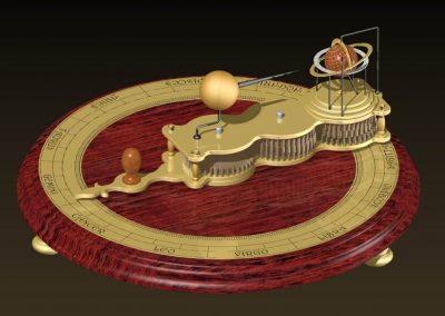 Bill's CAD rendering of a unique orrery.