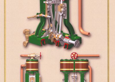 A steam launch engine poster created by Bill.