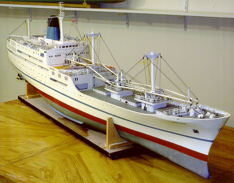 One of Andrew's scale model ships—the Centaur.