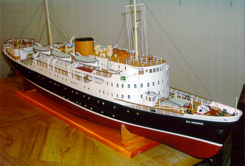 A wide view of Andrew's scale model St. Ninian.