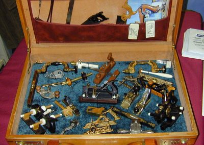 Another view of Paul's briefcase of miniatures.