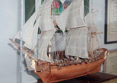 James' scale model of the HMS Blandford.
