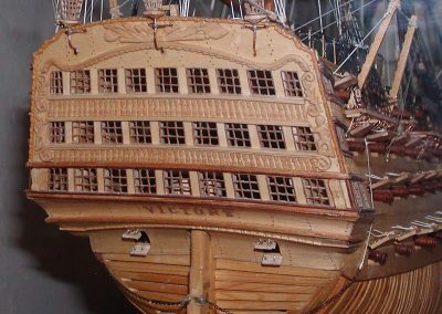 The stern of the HMS Victory.