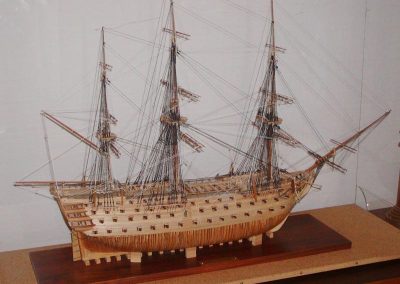 James' scale model of the HMS Victory.