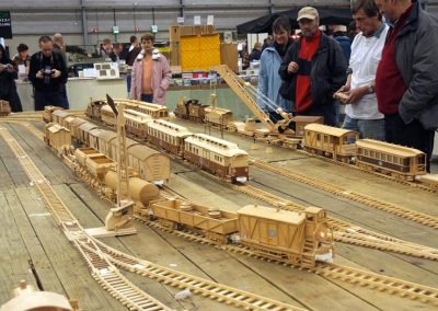 A view of the railway yard set up for showing.