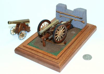 One of Joe's miniature canon models.