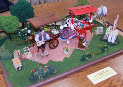 The miniature gypsy scene built by the Harings.