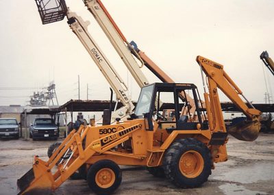 The full-size backhoe that Perry modeled.