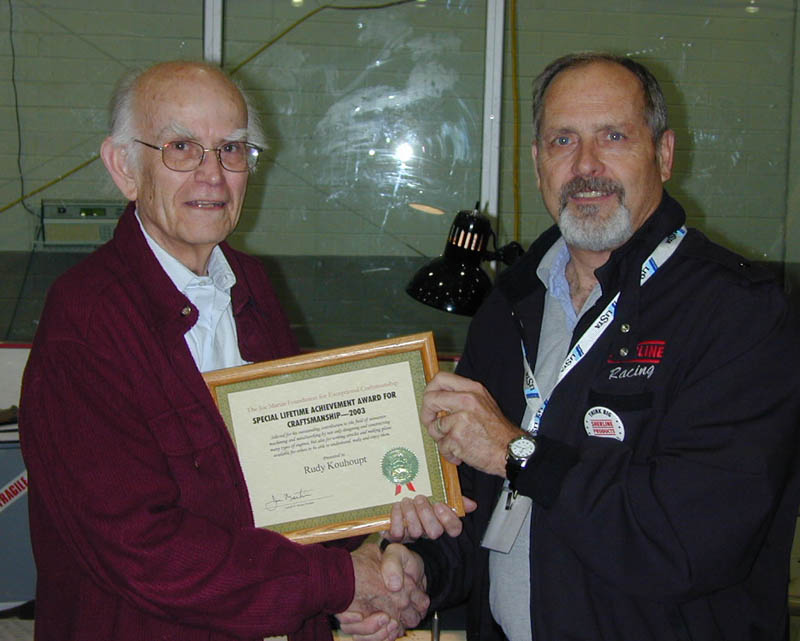 Rudy receiving his Lifetime Achievement Award. 