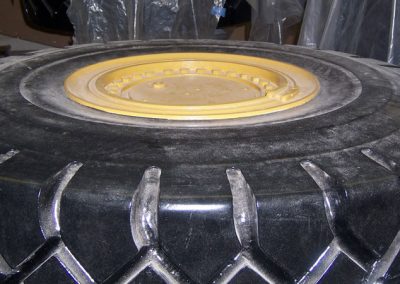 A look at the finished scale tire.