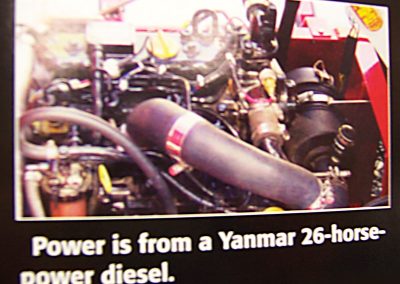 The Yanmar Diesel engine inside the Peterbilt.