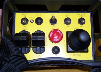 The remote control for Fred's scale wheel loader.