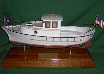 Fred's finished memorial model yacht.