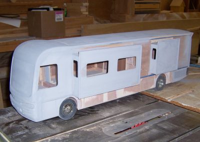 The scale motorhome coming together.