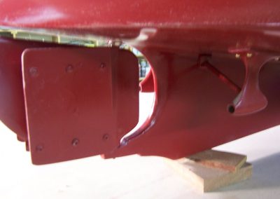 A close look at the Olympus rudder.