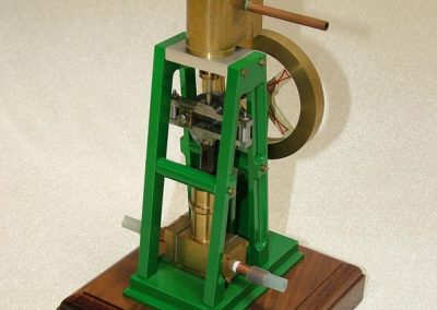 A rear look at the steam-powered water pump.