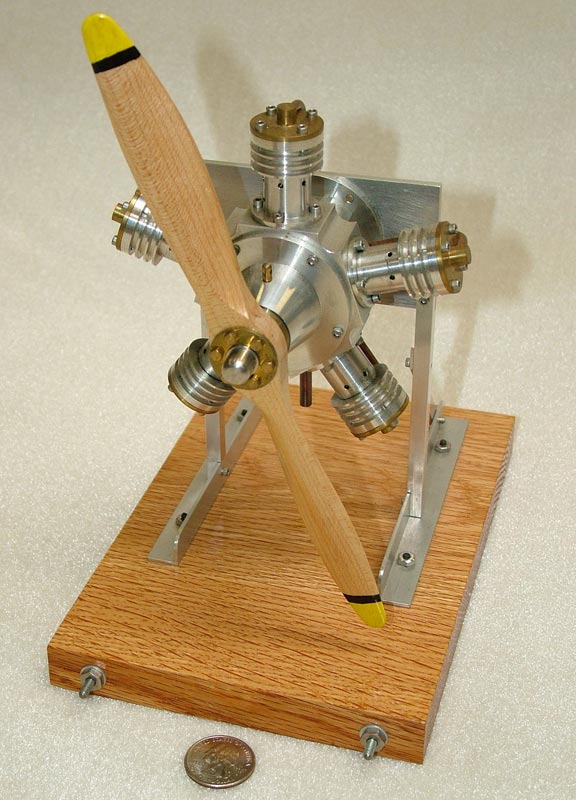 A 5-cylinder radial steam engine built by Rudy.