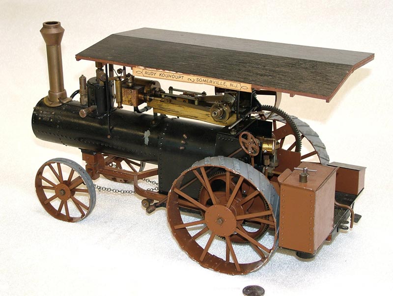 A scale model steam tractor built by Rudy.