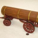 This miniature water tank wagon is pulled behind one of Rudy Kouhoupt's scale model steam traction engines.