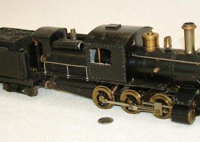 A 2-6-0 Camelback locomotive model built by Rudy.