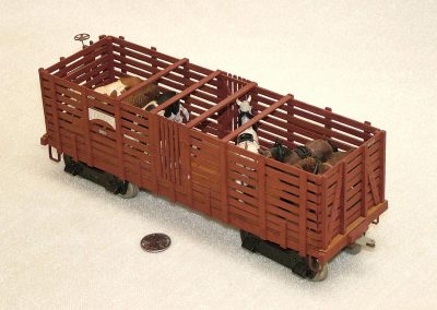 A scratch-built cattle car.