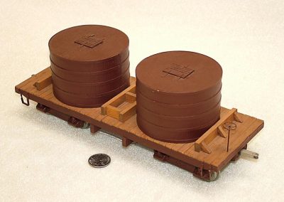 A rail car carrying its load.