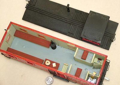 A look inside a different style of caboose.