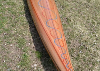 Chris’ full-size cedar strip sea kayak.