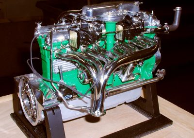 A close look at the Duesenberg engine.