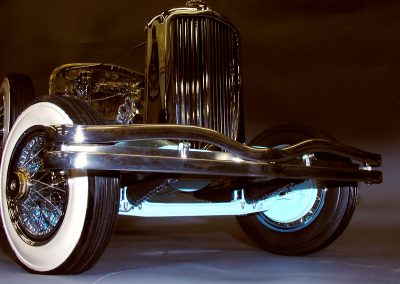 A look at the partially completed Duesenberg front end.
