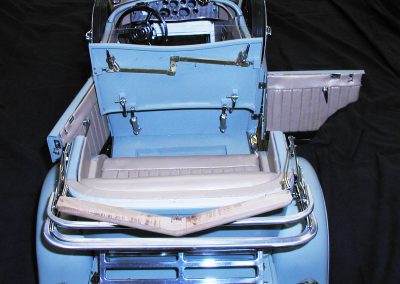 An overhead view of the Duesenberg interior.