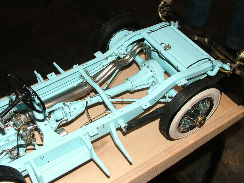 The partially completed Duesenberg driveline. 