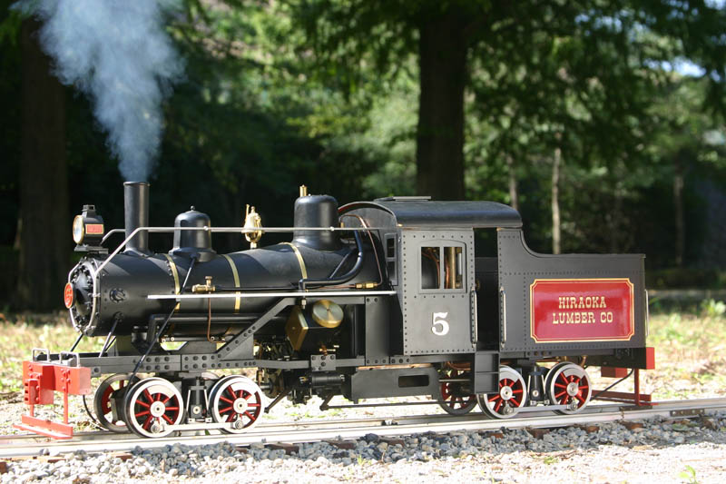 Kozo’s 1/16 scale Heisler geared locomotive.