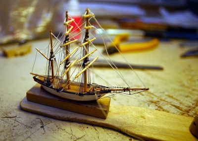 Phil's miniature ship.