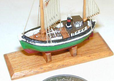 Phil's miniature Norwegian trawler.