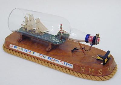 Another one of Phil's ships in a bottle.