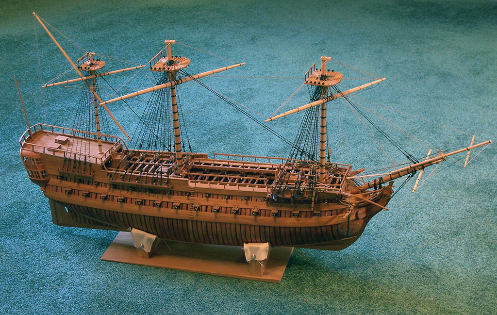 A Napoleonic era naval ship built by Chris.
