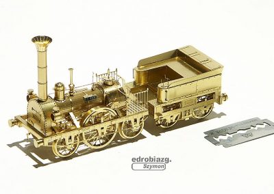 This is one of the miniature Adler locomotives that Szymon built.