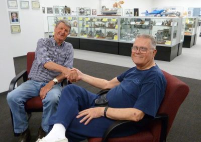 Michel Lefaivre (left) and Joe Martin meeting at the Craftsmanship Museum.