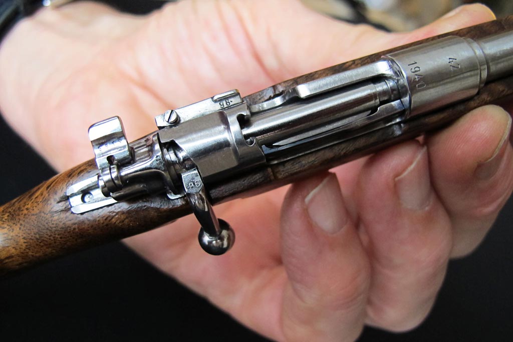 A close view of the 1/3 scale Mauser bolt-action system.