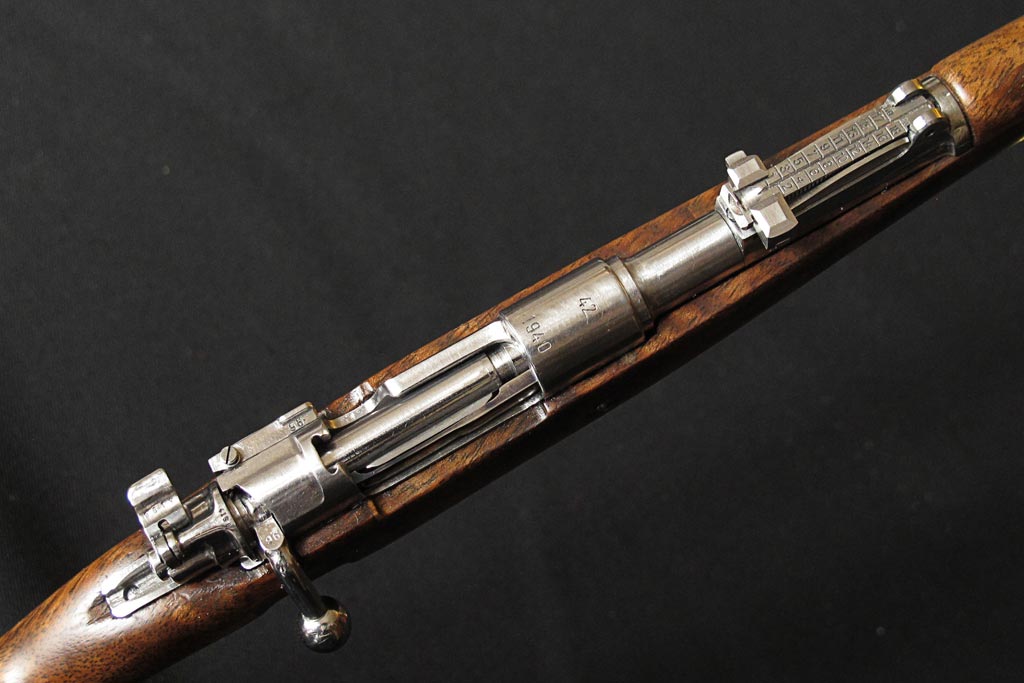 A top view of the 1/3 scale Mauser rifle.