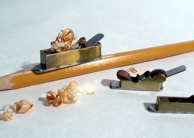 Miniature wood planes.