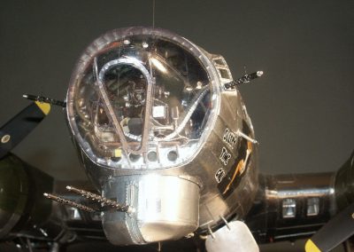 A close-up of the B-17 nose.