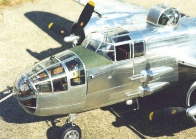 The nose of the B-25 model.