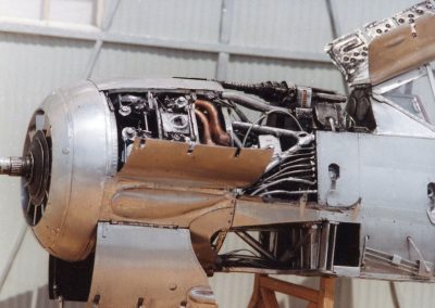 A close up of the Fw 190A engine.
