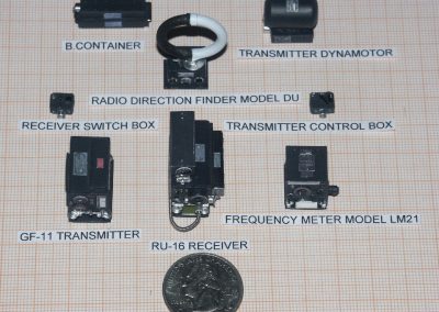 The individual radio components with labels.