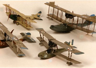 These 1/40 scale biplanes were built for museum display.