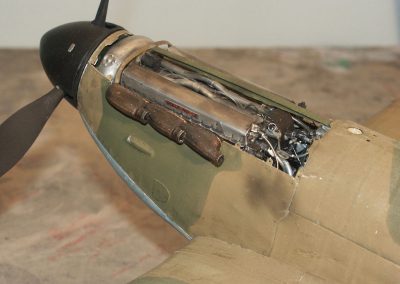 A close-up of the Spitfire nose.