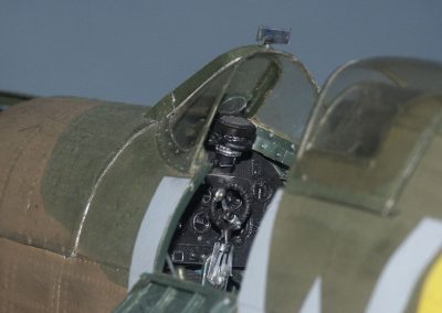 The Spitfire cockpit.