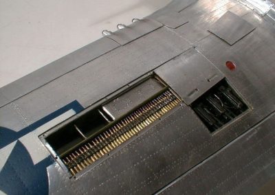 A close-up of the Mustang wing.